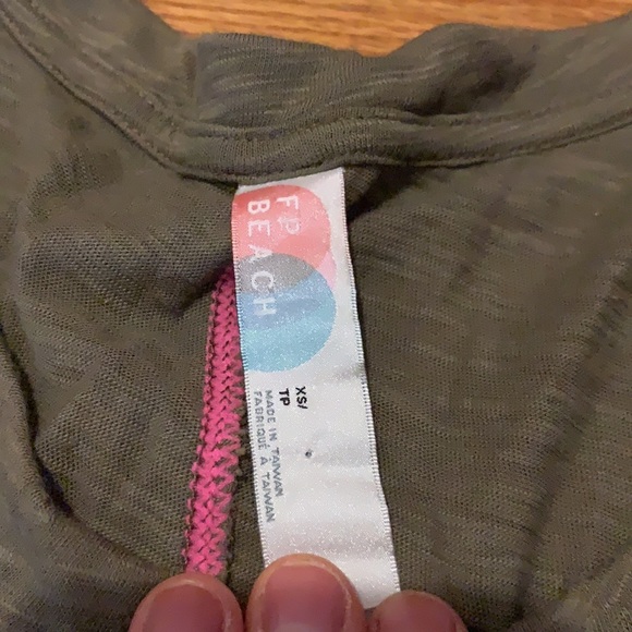 Free People beach fairy army green dress tie waist - Picture 5 of 8